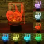 Donkey Shape 3D Touch Switch Control LED Light , 7 Colour Discoloration Creative Visual Stereo Lamp Desk Lamp Night Light