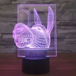 Donkey Shape 3D Touch Switch Control LED Light , 7 Colour Discoloration Creative Visual Stereo Lamp Desk Lamp Night Light - Image 11
