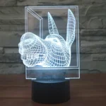 Donkey Shape 3D Touch Switch Control LED Light , 7 Colour Discoloration Creative Visual Stereo Lamp Desk Lamp Night Light - Image 12