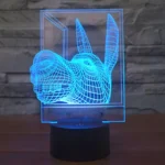 Donkey Shape 3D Touch Switch Control LED Light , 7 Colour Discoloration Creative Visual Stereo Lamp Desk Lamp Night Light - Image 8