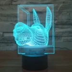 Donkey Shape 3D Touch Switch Control LED Light , 7 Colour Discoloration Creative Visual Stereo Lamp Desk Lamp Night Light - Image 10