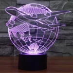 Fly out of Asia Style 3D Touch Switch Control LED Light , 7 Colour Discoloration Creative Visual Stereo Lamp Desk Lamp Night Light - Image 11