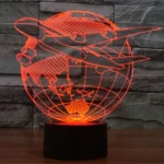 Fly out of Asia Style 3D Touch Switch Control LED Light , 7 Colour Discoloration Creative Visual Stereo Lamp Desk Lamp Night Light - Image 6