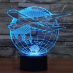 Fly out of Asia Style 3D Touch Switch Control LED Light , 7 Colour Discoloration Creative Visual Stereo Lamp Desk Lamp Night Light - Image 8