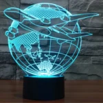 Fly out of Asia Style 3D Touch Switch Control LED Light , 7 Colour Discoloration Creative Visual Stereo Lamp Desk Lamp Night Light - Image 10