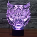 Leopard Shape 3D Touch Switch Control LED Light , 7 Colour Discoloration Creative Visual Stereo Lamp Desk Lamp Night Light - Image 11