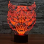 Leopard Shape 3D Touch Switch Control LED Light , 7 Colour Discoloration Creative Visual Stereo Lamp Desk Lamp Night Light - Image 6