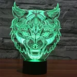 Leopard Shape 3D Touch Switch Control LED Light , 7 Colour Discoloration Creative Visual Stereo Lamp Desk Lamp Night Light - Image 7