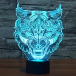 Leopard Shape 3D Touch Switch Control LED Light , 7 Colour Discoloration Creative Visual Stereo Lamp Desk Lamp Night Light - Image 10