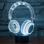 Headset Shape 3D Touch Switch Control LED Light , 7 Colour Discoloration Creative Visual Stereo Lamp Desk Lamp Night Light - Image 11