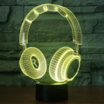 Headset Shape 3D Touch Switch Control LED Light , 7 Colour Discoloration Creative Visual Stereo Lamp Desk Lamp Night Light - Image 8