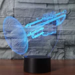 Trumpet Shape 3D Touch Switch Control LED Light , 7 Colour Discoloration Creative Visual Stereo Lamp Desk Lamp Night Light - Image 8