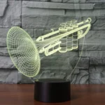 Trumpet Shape 3D Touch Switch Control LED Light , 7 Colour Discoloration Creative Visual Stereo Lamp Desk Lamp Night Light - Image 9