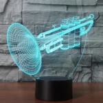 Trumpet Shape 3D Touch Switch Control LED Light , 7 Colour Discoloration Creative Visual Stereo Lamp Desk Lamp Night Light - Image 10