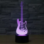 Electric Guitar Shape 3D Touch Switch Control LED Light , 7 Color Discoloration Creative Visual Stereo Lamp Desk Lamp Night Light - Image 11