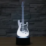 Electric Guitar Shape 3D Touch Switch Control LED Light , 7 Color Discoloration Creative Visual Stereo Lamp Desk Lamp Night Light - Image 12