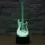 Electric Guitar Shape 3D Touch Switch Control LED Light , 7 Color Discoloration Creative Visual Stereo Lamp Desk Lamp Night Light - Image 7