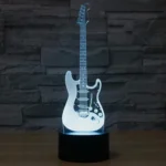 Electric Guitar Shape 3D Touch Switch Control LED Light , 7 Color Discoloration Creative Visual Stereo Lamp Desk Lamp Night Light - Image 10