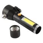 10W 450 Lumens IPX4 Waterproof Rechargeable LED Flashlight with Safety Hammer & 3-Modes - Image 4