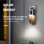 Solar Outdoor LED Induction Wall Light Night Light Radar Human Body Induction Lighting, White Light - Image 11