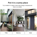 Solar Outdoor LED Induction Wall Light Night Light Radar Human Body Induction Lighting, White Light - Image 10