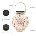 SZ-20004 Solar Lantern Wrought Iron Hollow Lawn Lamp Outdoor Garden Decorative Lamp - Image 2