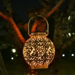SZ-20004 Solar Lantern Wrought Iron Hollow Lawn Lamp Outdoor Garden Decorative Lamp - Image 6