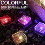 Solar Powered Square Tempered Glass Outdoor LED Buried Light Garden Decoration Lamp IP55 Waterproof，Size: 7 x 7 x 5cm - Image 8