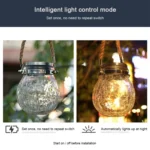 Solar Energy Glass Bottle Pendent Lamp IP55 Waterproof Outdoor Garden Decoration Light - Image 6