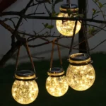Solar Energy Glass Bottle Pendent Lamp IP55 Waterproof Outdoor Garden Decoration Light - Image 10