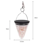 Solar Energy Conical Starlight Pendent Lamp IP55 Waterproof Outdoor Garden Decoration Light - Image 3