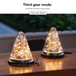Solar Energy Conical Starlight Pendent Lamp IP55 Waterproof Outdoor Garden Decoration Light - Image 5