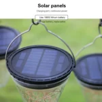 Solar Energy Conical Starlight Pendent Lamp IP55 Waterproof Outdoor Garden Decoration Light - Image 6