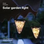 Solar Energy Conical Starlight Pendent Lamp IP55 Waterproof Outdoor Garden Decoration Light - Image 8