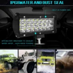 7 inch 18W 1800LM 3 Row LED Strip Light Working Refit Off-road Vehicle Lamp Roof Strip Light - Image 13