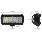 7 inch 18W 1800LM 3 Row LED Strip Light Working Refit Off-road Vehicle Lamp Roof Strip Light - Image 6