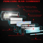 7 inch 30W 3000LM 6000K LED Strip Lamp Working Refit Off-road Vehicle Roof Strip Light - Image 7