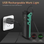 ES106 IP44 Waterproof COB Work Light USB Rechargeable Emergency Flashlight - Image 10