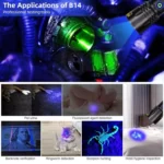B14 40W 365nm Black Lens UV Rays Flashlight - Image 9