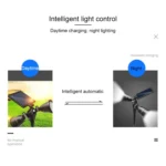 Solar Powered Robot LED Spotlight Double-headed Smart Sensor Light for Outdoor Lawn - Image 8