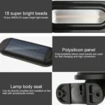 18 LEDs 600LM IP65 Waterproof Solar Powered Garden Lamp Body Induction Light Street Lamp - Image 11