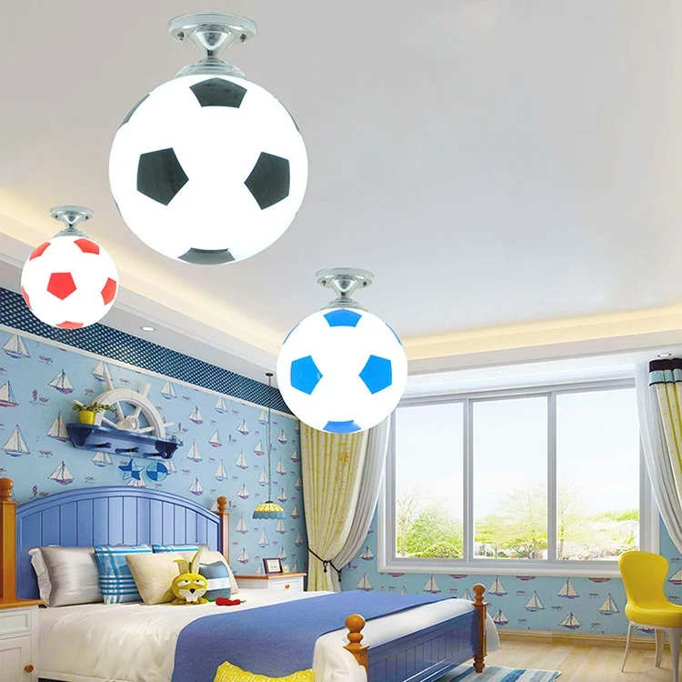 LED5566_B1.webp Creative Living Room Restaurant Cafe Football Shape LED Lamp Dome Light, Diameter: 20cm - Image 2