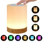 Colorful Creative Wood Grain Charging Night Light Touch Atmosphere Light - Image 2