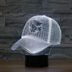 Baseball Cap Shape 3D Colorful LED Vision Light Table Lamp, USB & Battery Version - Image 2