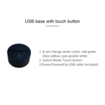Gear Heart Shape 3D Colorful LED Vision Light Table Lamp, USB Touch Version - Image 4