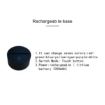 Gear Heart Shape 3D Colorful LED Vision Light Table Lamp, Touch Version - Image 4