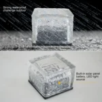 IP68 Waterproof Solar Powered Tempered Glass Outdoor LED Buried Light Garden Decoration Lamp with 0.2W Solar Panel - Image 4