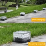 IP68 Waterproof Solar Powered Tempered Glass Outdoor LED Buried Light Garden Decoration Lamp with 0.2W Solar Panel - Image 6