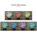 Maple Leaf Shape 3D Colorful LED Vision Light Table Lamp, USB & Battery Version - Image 3
