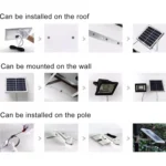10W 100 LEDs IP67 Waterproof Solar Power Flood Light with Remote Control - Image 7